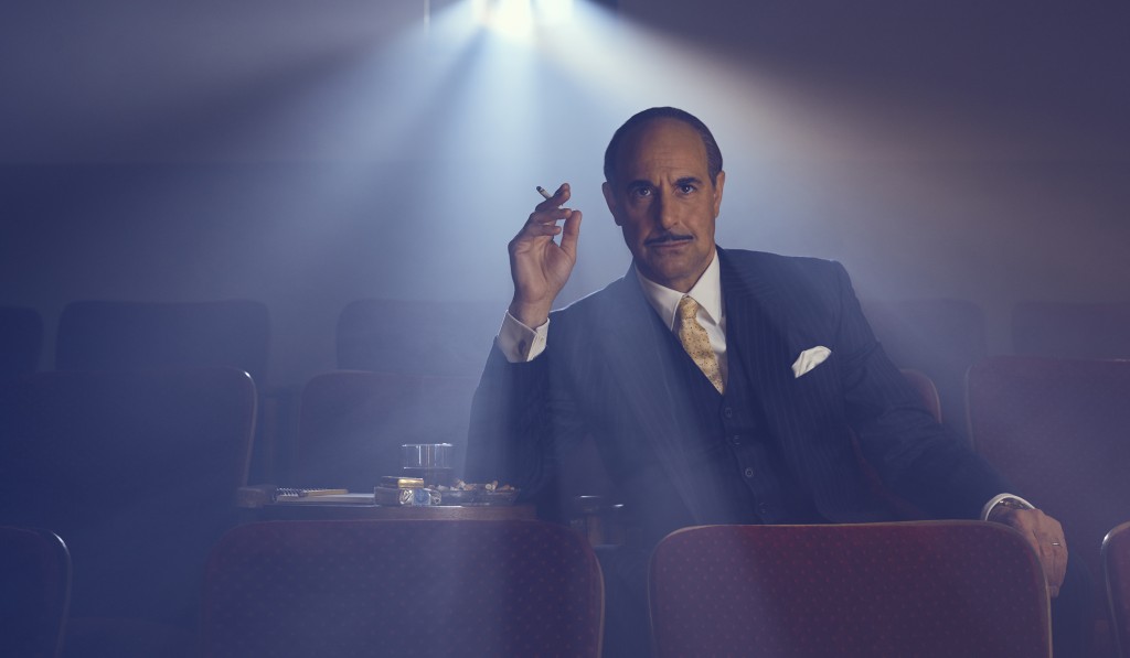 FEUD: BETTE & JOAN -- Stanley Tucci as Jack Warner. CR: Kurt Iswarienko/FX.