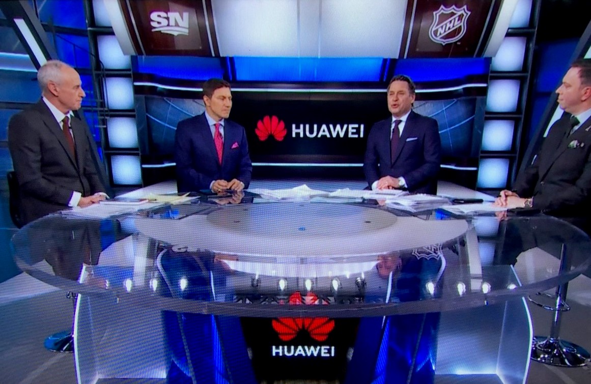 It S Anchors Huawei On Hockey Night In Canada Brioux Tv