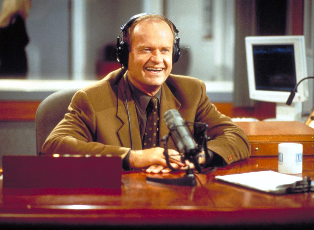 It takes an episode, but re-booted Frasier is back in the building